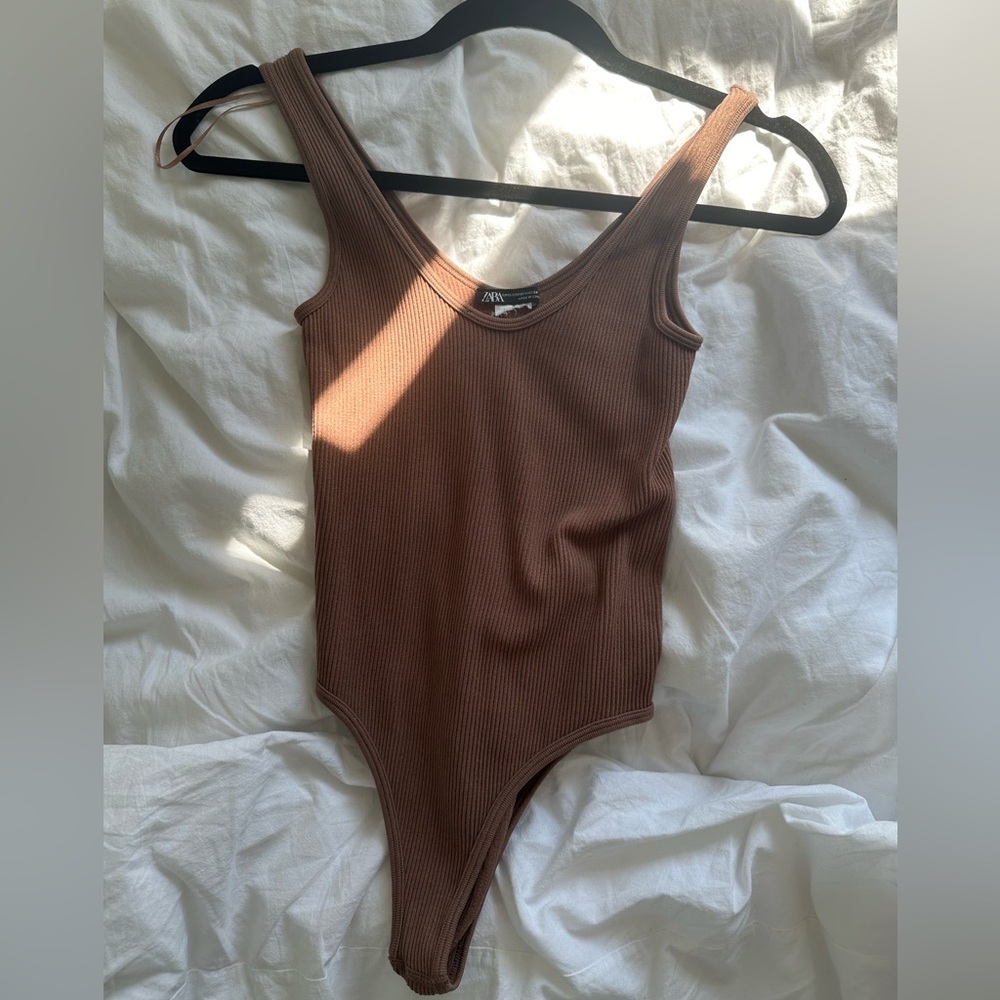 Zara bodysuit purple brown color size XS